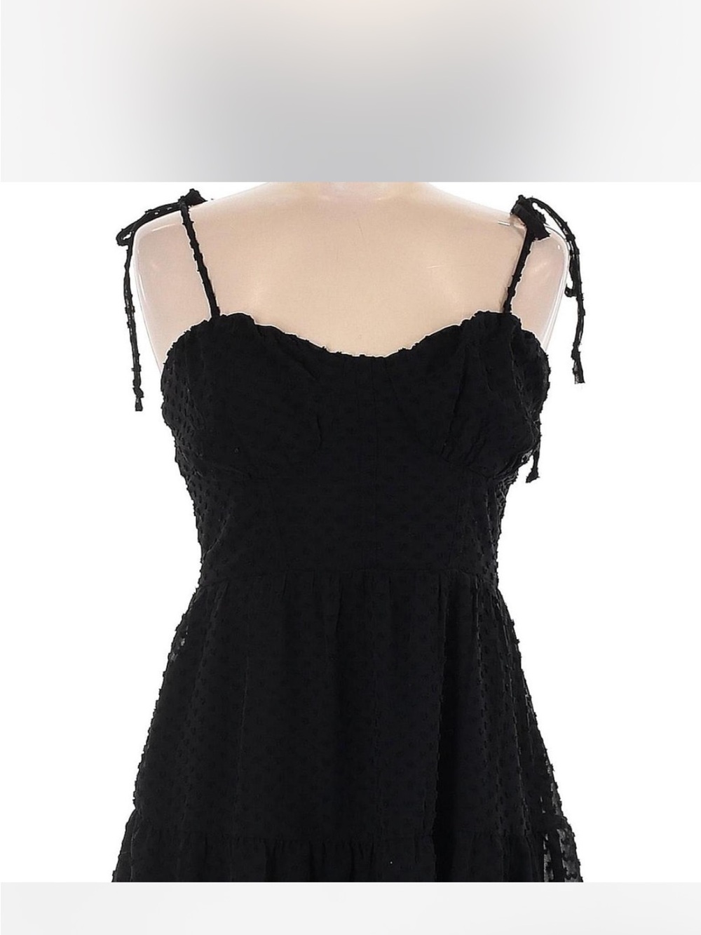 wild fable Black Tie-Shoulder Mini Dress